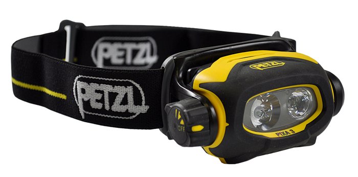 Petzl Pixa 3 Robuste Stirnlampe: Wasserdicht, Stoßfest, Explosionssicher
