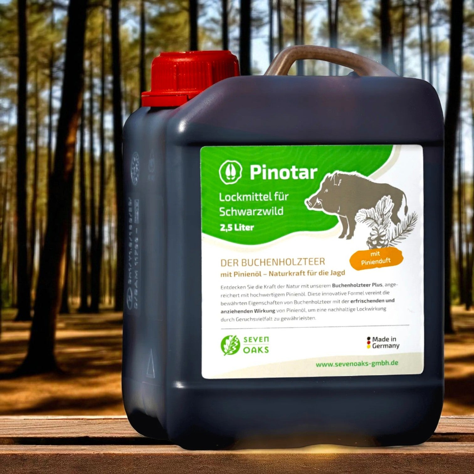 Pinotar Buchenholzteer Plus Pinienöl: Effektives Lockmittel für Schwarzwild, 2,5 Liter