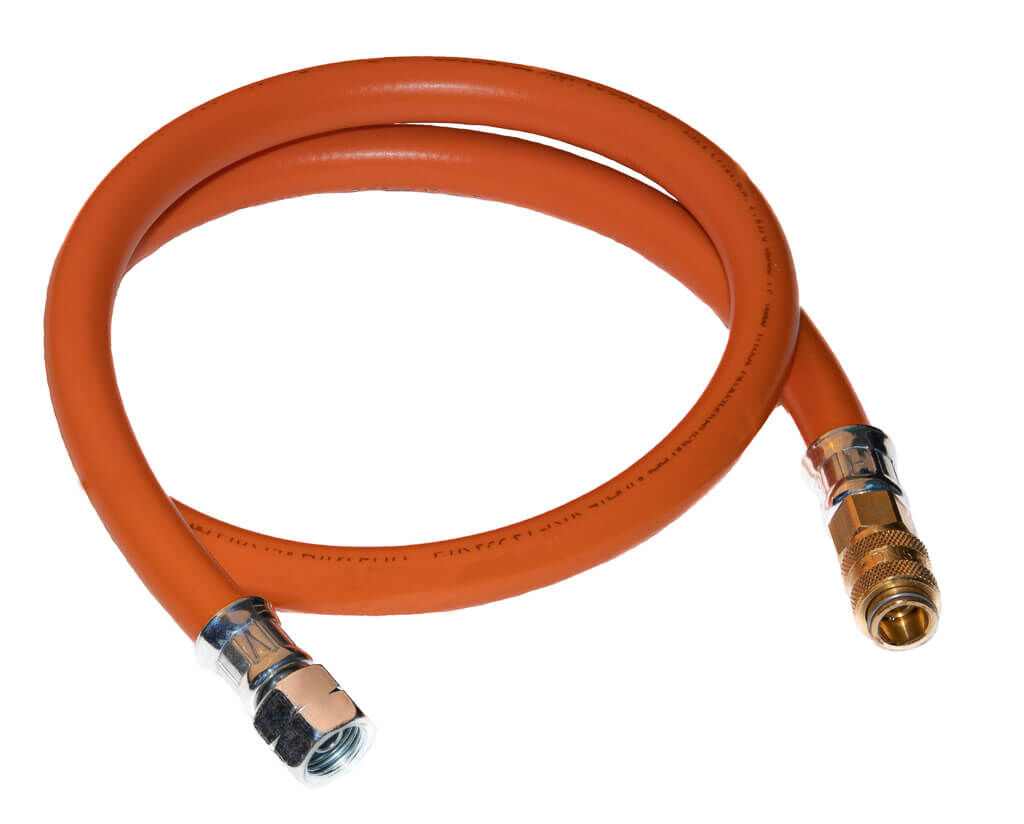 Flexibler Gasschlauch 80 cm mit Schnellkupplung für Kanzelheizung und Campingkocher