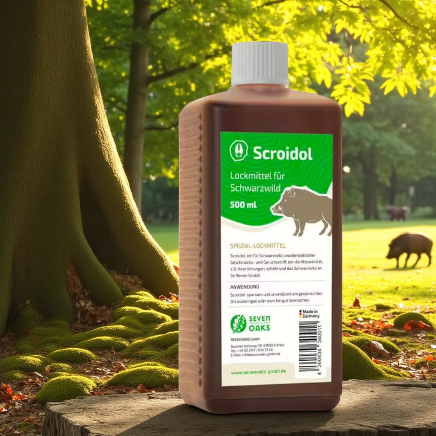 Scroidol Schwarzwild Lockmittel 500ml – Intensiver Wildschwein Anziehungsduft für die Jagd