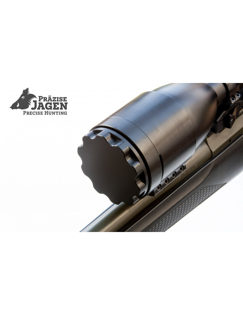 Robuste Staubschutzkappe für Vorsatzgeräte: Kleine Aluminium-Verschlusskappe für Klemmhülsen bis Ø61mm